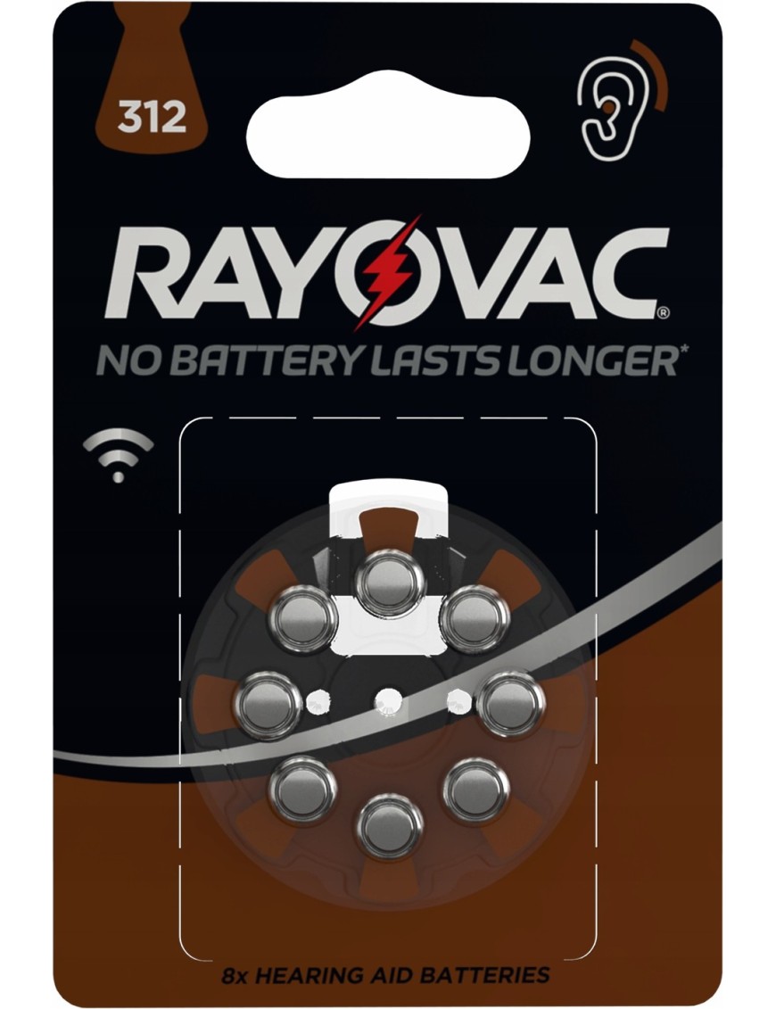 Baterie słuchowe RAYOVAC 312, 8 szt.
