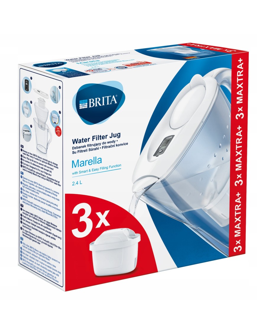 Dzbanek z filtrem BRITA Marella biały +3 MX+ Pure
