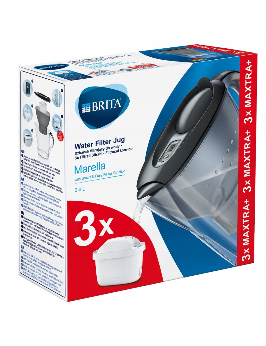 Dzbanek z filtrem BRITA Marella grafit +3 MX+ Pure