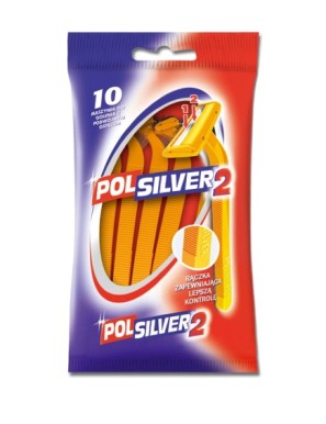 Polsilver 2 Maszynki z podwójnym ostrzem 10 sztuk