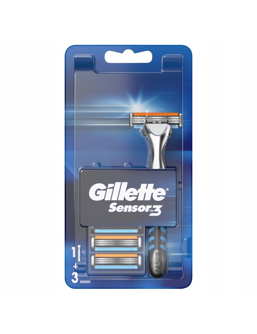 Gillette Sensor3 Maszynka do golenia + 3 ostrza