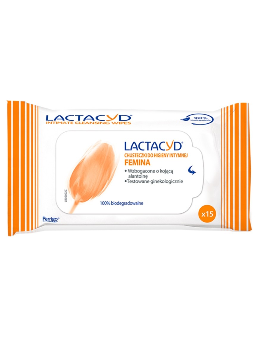 Lactacyd Femina Chusteczki do higieny intymnej 15s