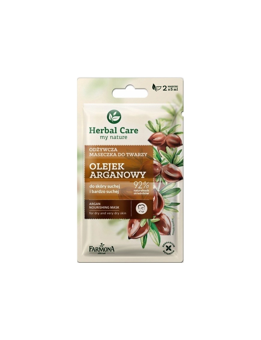 HERBAL CARE Maseczka odżywcza OLEJEK ARGANOWY 2x5m