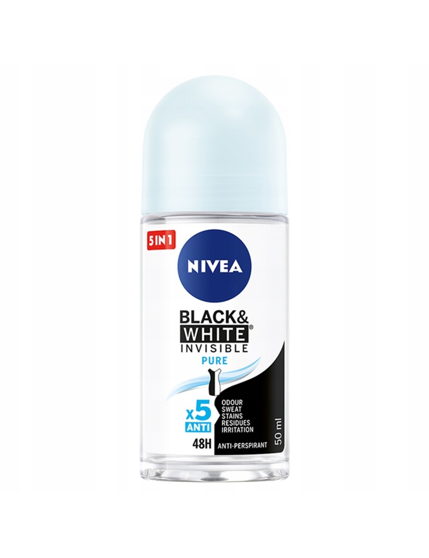 NIVEA BlackWhite Pure Antyperspirant w kulce 50ml