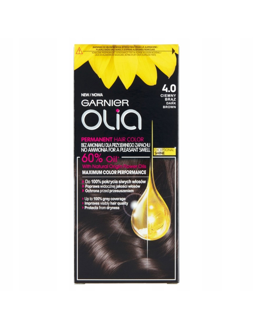 Garnier Olia Farba do włosów ciemny brąz 4.0