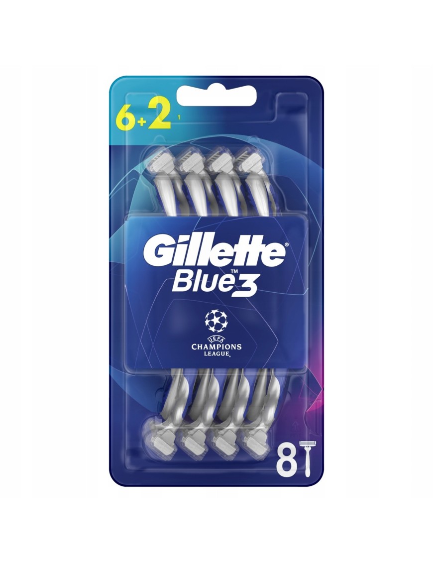 Gillette Blue3 Football maszynka do golenia 6+2szt