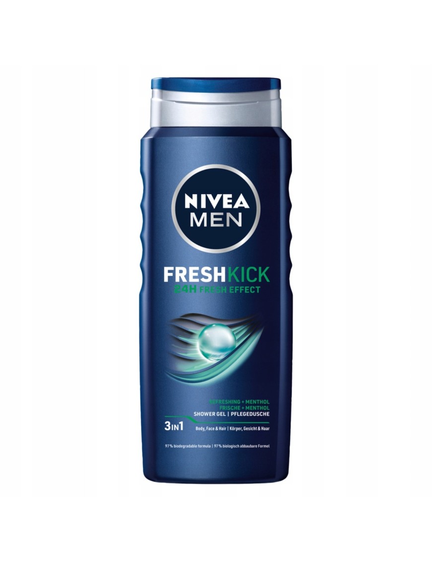 Nivea MEN Fresh Kick 3w1 żel pod prysznic 500 ml