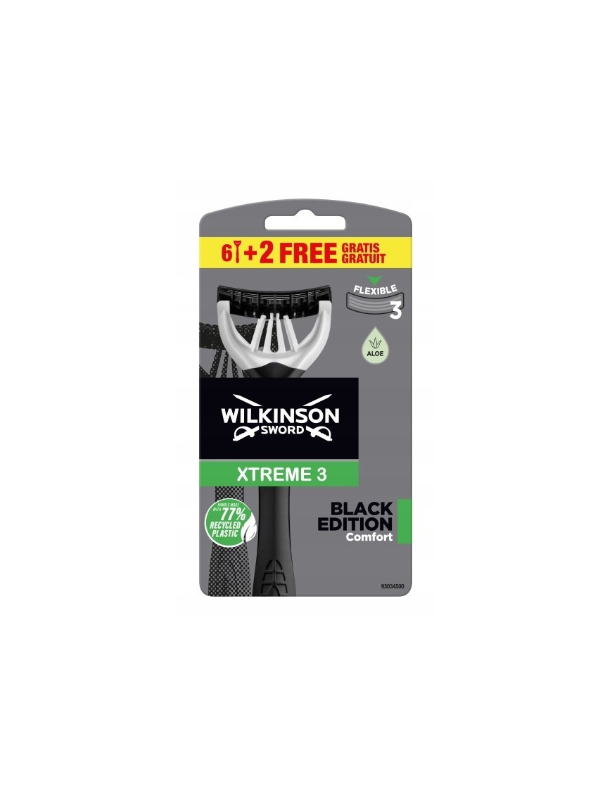 Wilkinson Sword Xtreme3 Black Edition 6+2