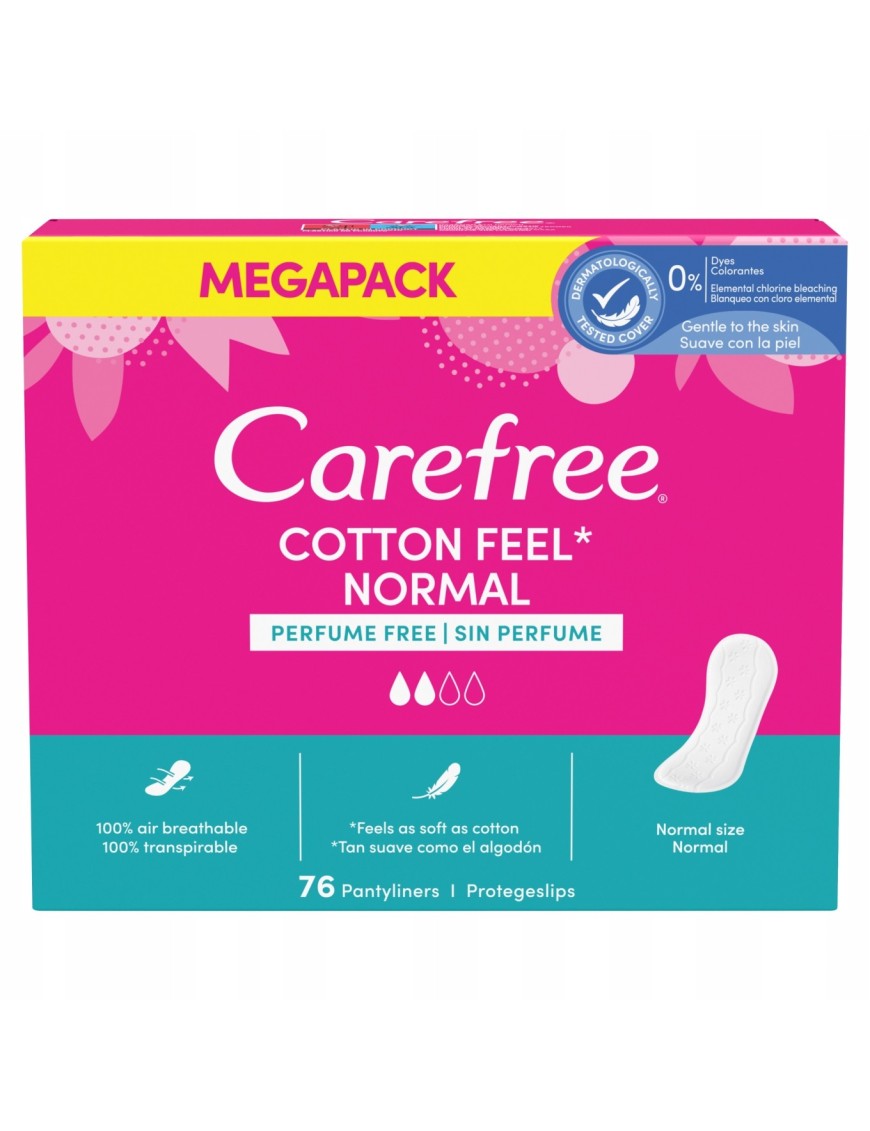 Carefree Cotton Wkładki higieniczne 76 szt