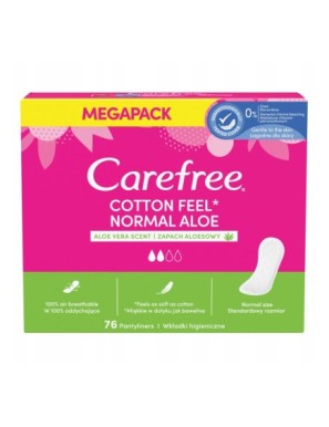 Carefree Cotton Wkładki higieniczne aloes 76 szt