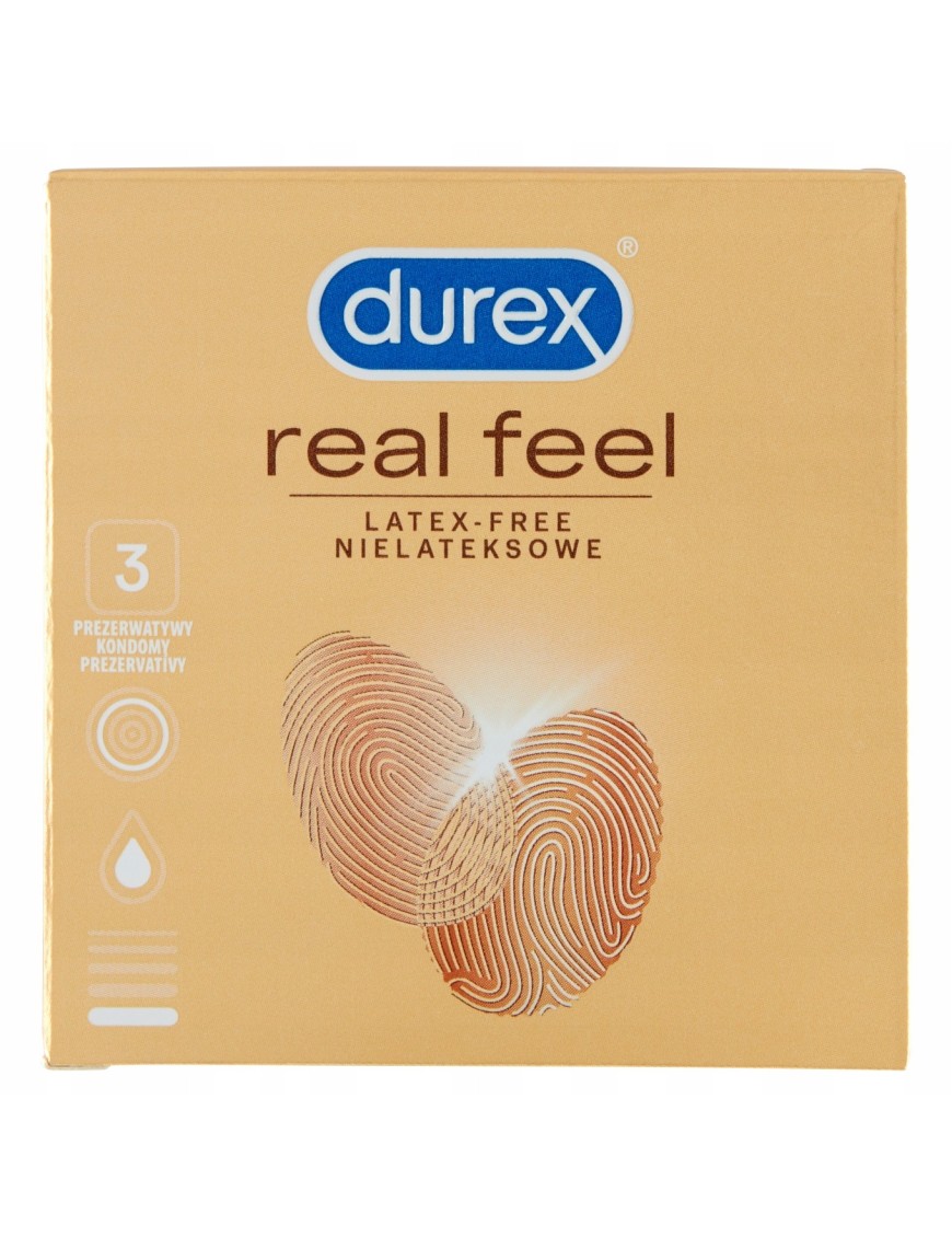 Durex Real Feel Prezerwatywy nielateksowe 3szt