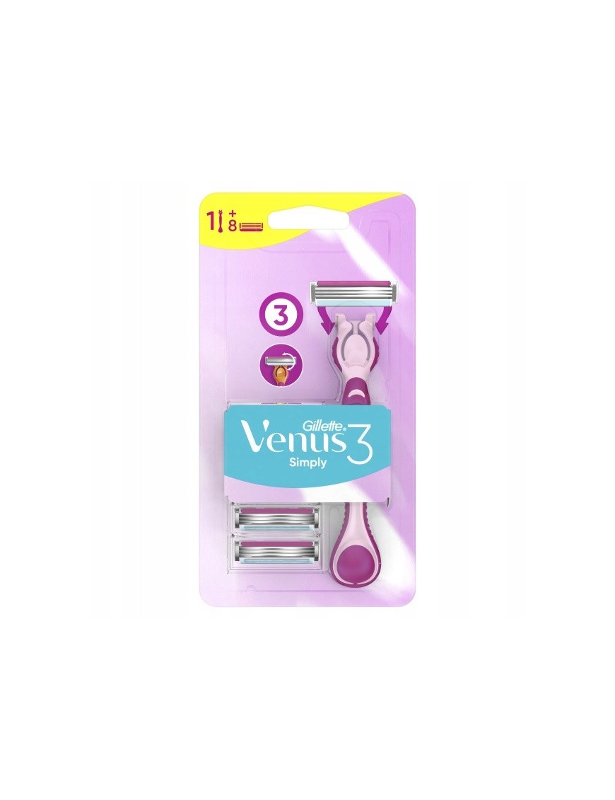 Gillette Simply Venus 3 maszynki do golenia + 8ost