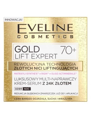 EVELINE Gold Lift 70+ Luksusowy naprawczy krem 50m