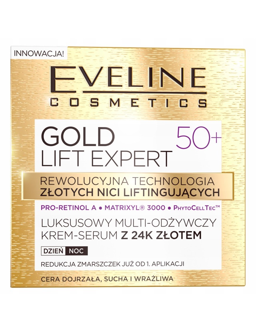 EVELINE Gold Lift 50+ Luksusowy odżywczy krem 50ml