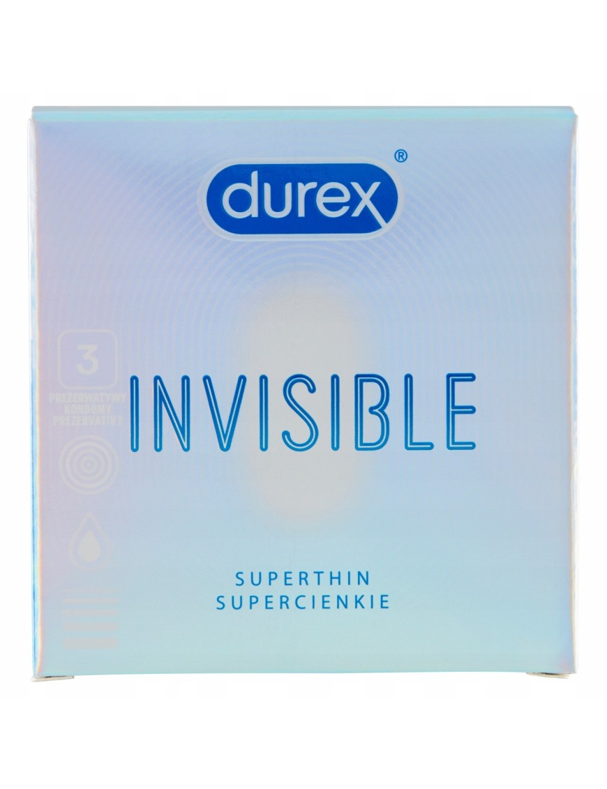 Durex Invisible Supercienkie Prezerwatywy 3szt