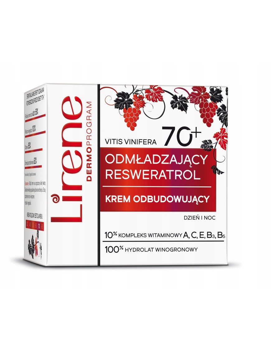 Lirene Odmładzający Krem odbudowujący 70+ 50 ml