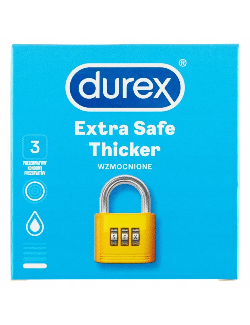Durex Extra Safe Thicker Prezerwatywy 3szt