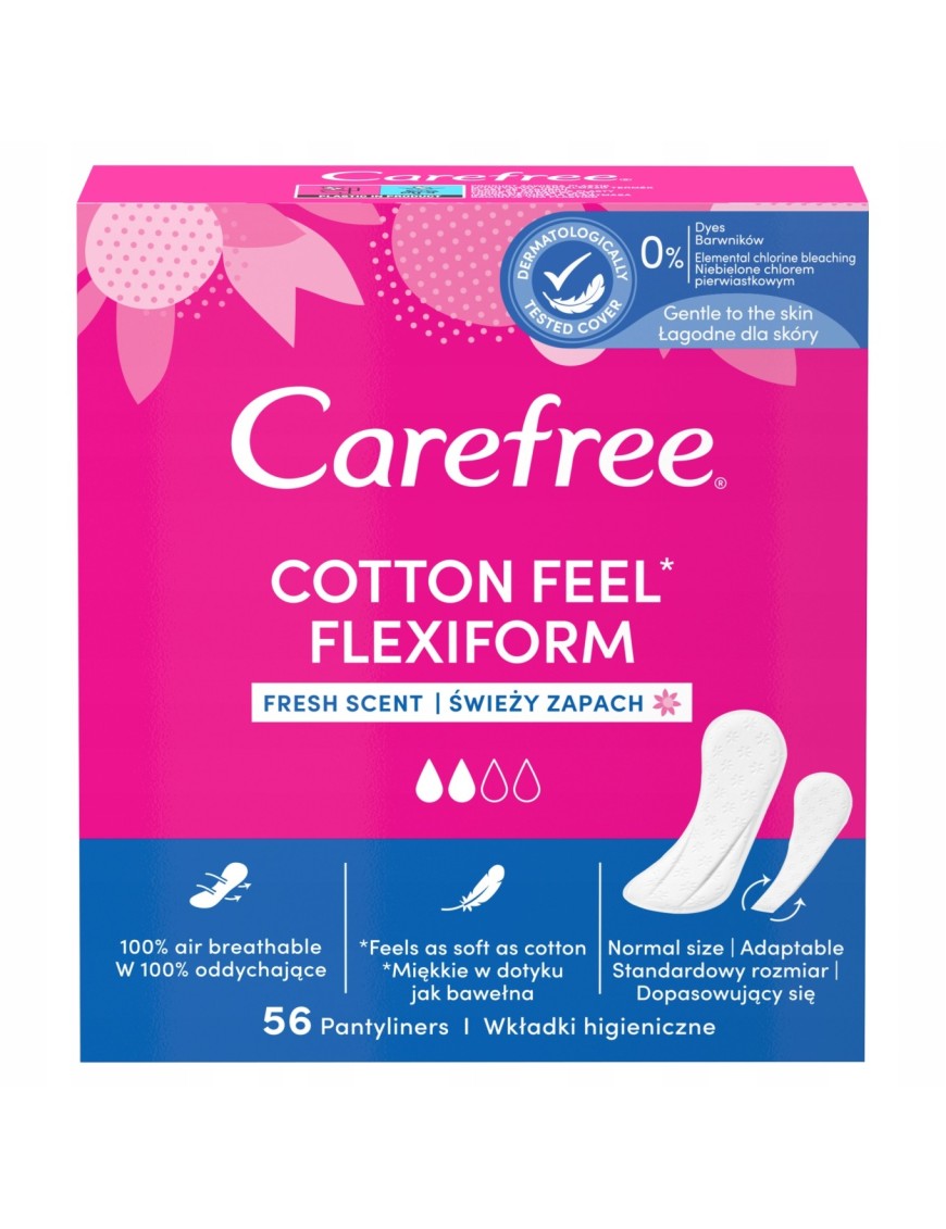 Carefree Flexiform Wkładki higieniczne zapach 56sz