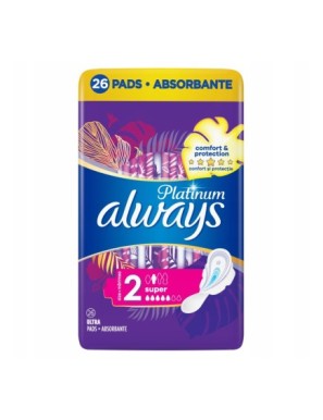 Always (Rozmiar 2) Podpaski ze skrzydełkami, 26szt