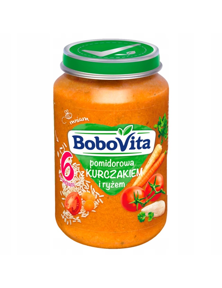 BoboVita Pomidorowa kurczak i ryż po 6 mies 190g