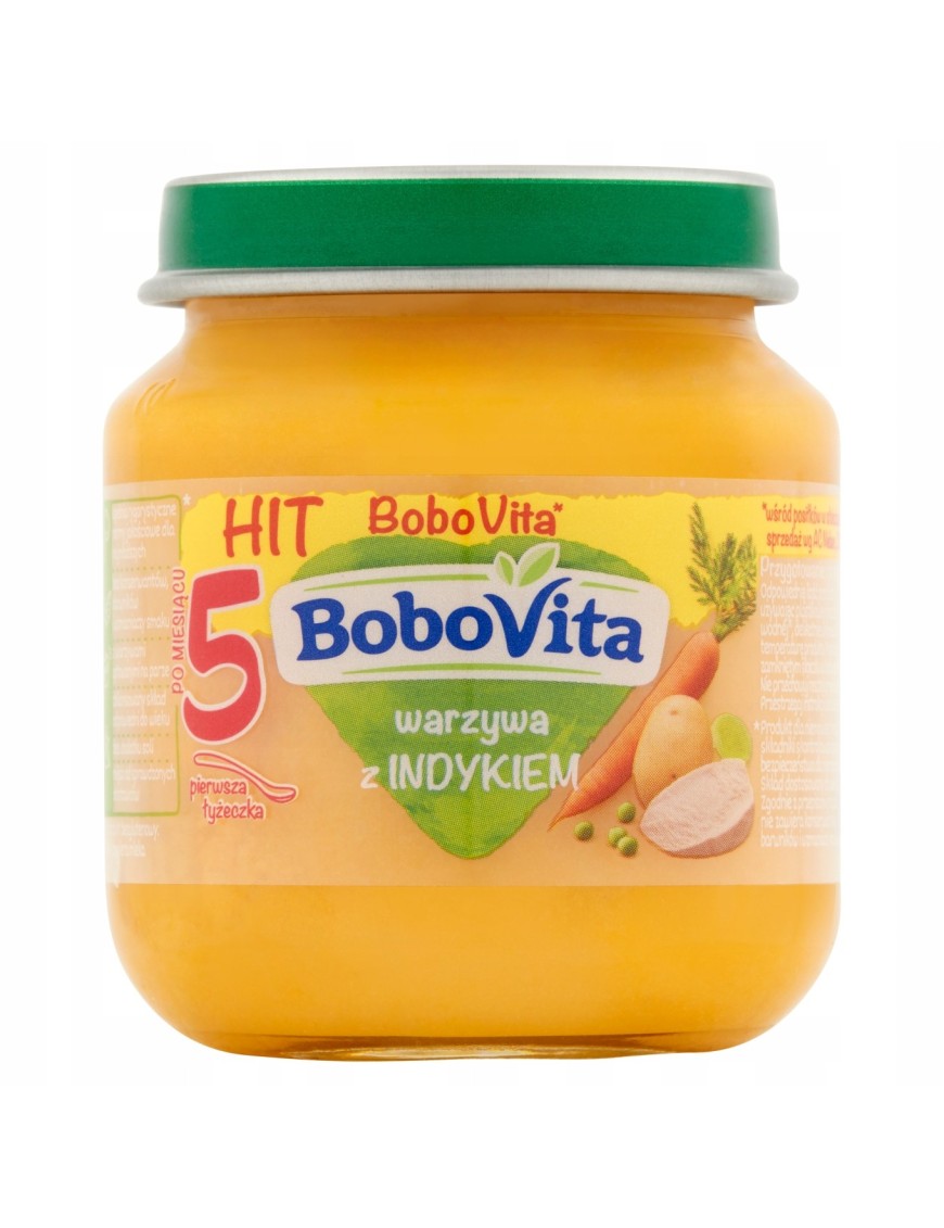 BoboVita Warzywa z indykiem po 5 miesiącu 125 g