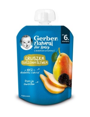 Gerber Deserek w tubce gruszka suszona śliwka