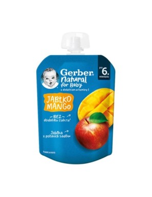 Gerber Deserek w tubce jabłko mango po 6 miesiącu