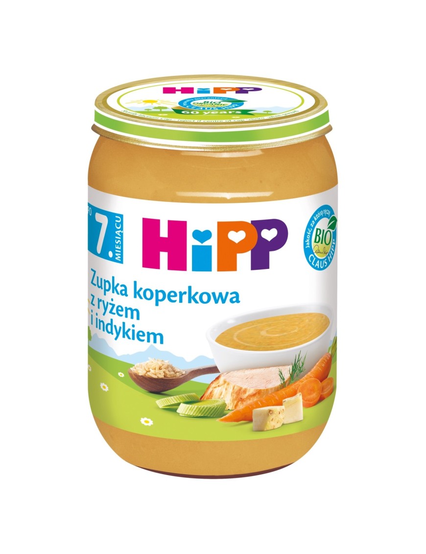 HiPP BIO Zupka koperkowa z ryżem i indykiem 190 g