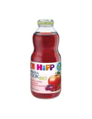 HiPP BIO z sokiem z czerwonych owoców po 4.