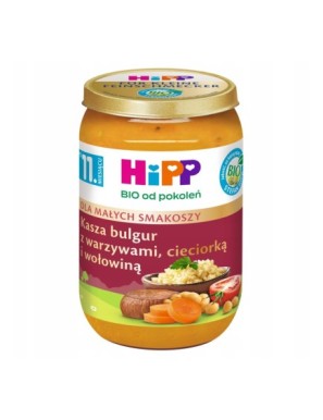 HiPP BIO Kasza bulgur z warzywami cieciorką
