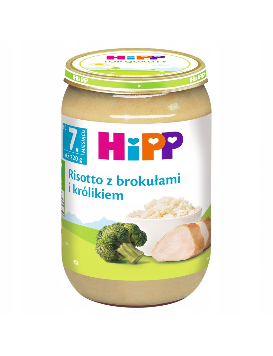 HiPP Risotto z brokułami i królikiem po 7 miesiącu