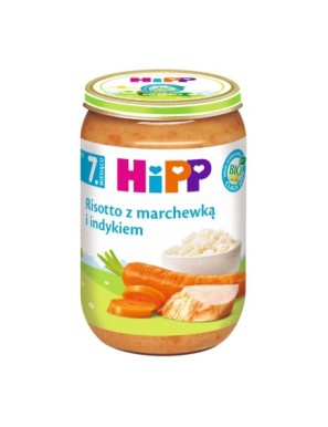 HiPP BIO Risotto z marchewką i indykiem po 7.mies
