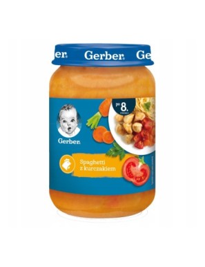 Gerber Spaghetti z kurczakiem po 8 miesiącu 190g