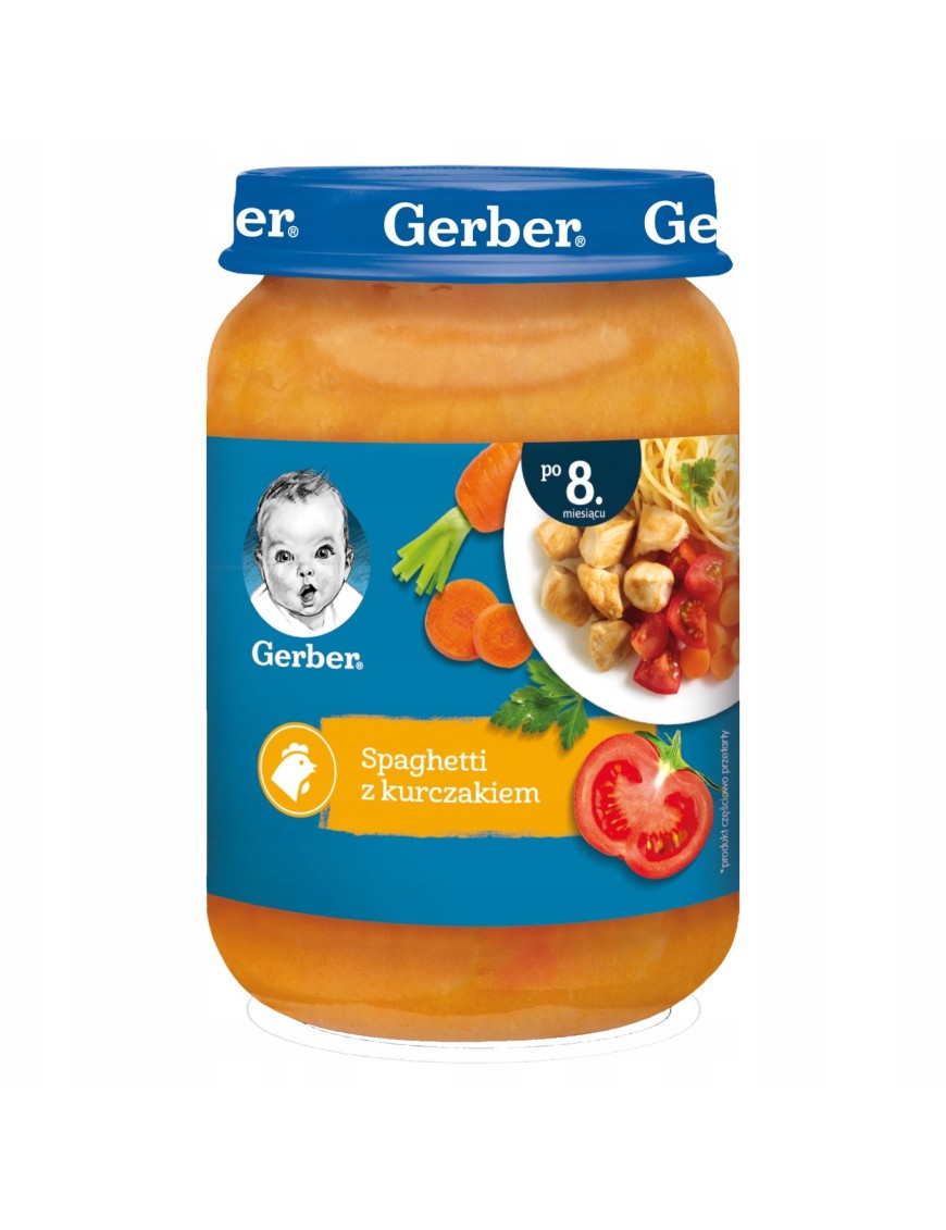 Gerber Spaghetti z kurczakiem po 8 miesiącu 190g