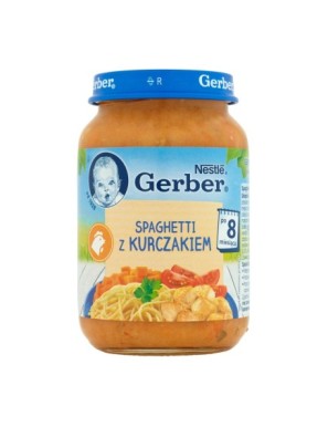 Gerber Spaghetti z kurczakiem po 8 miesiącu 190g