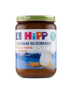 HiPP BIO Kaszka manna z mlekiem po 4 miesiącu 190g