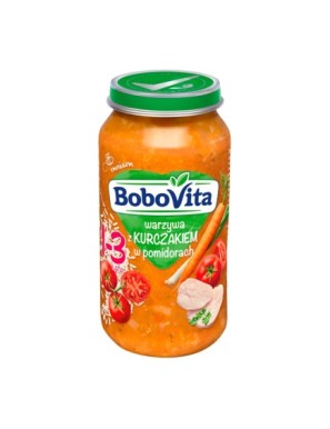 BoboVita Warzywa z kurczakiem w pomidorach po 12m
