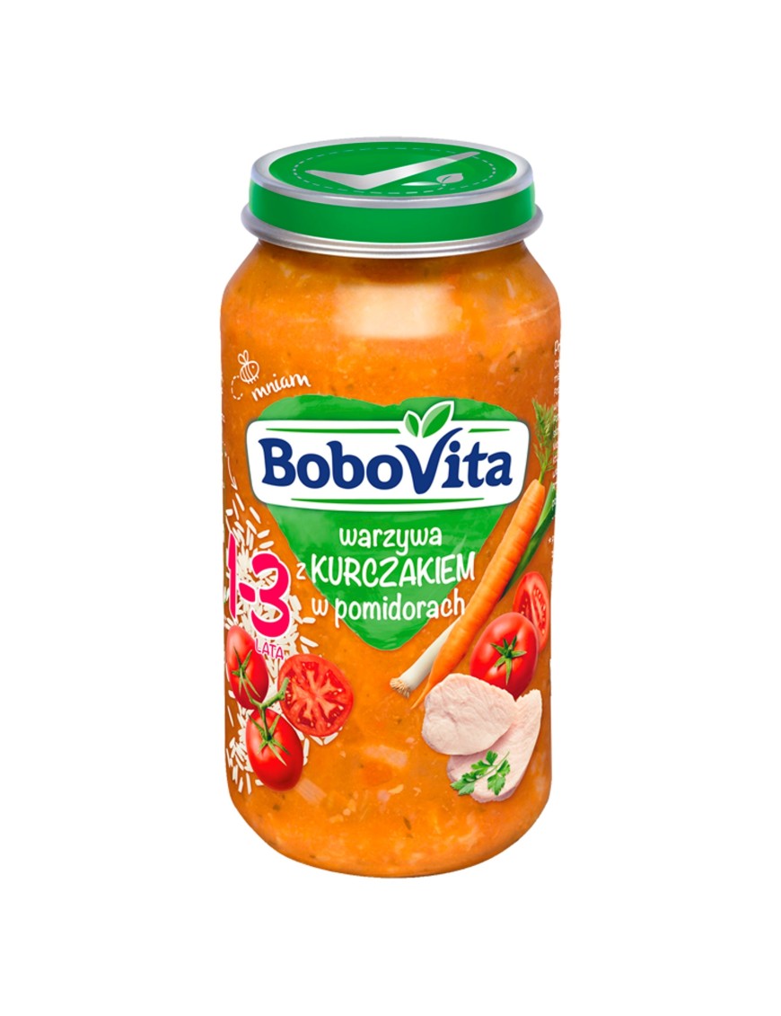 BoboVita Warzywa z kurczakiem w pomidorach po 12m