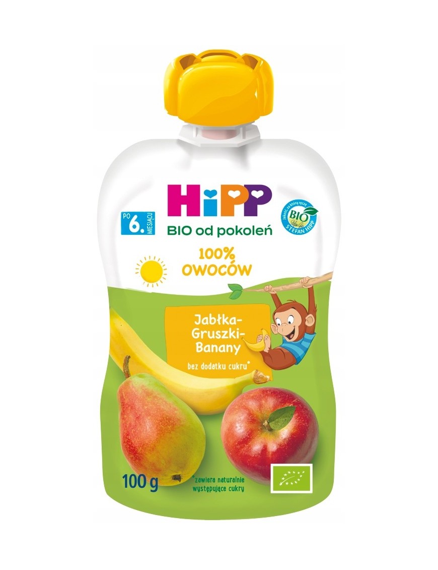 HiPP BIO Mus owocowy po 6miesiącu jabłka-gruszki