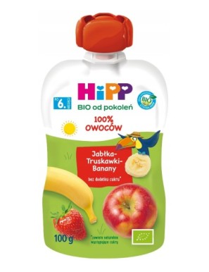 HiPP BIO Mus owocowy po 6miesiącu jabłka-truskawki