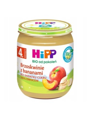 HiPP BIO Brzoskwinie z bananami po 4 miesiącu 125g