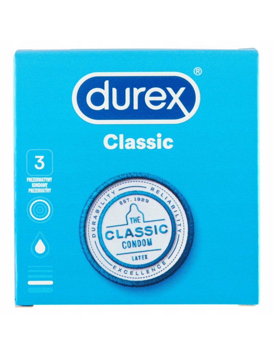 Durex Classic Prezerwatywy 3 sztuki