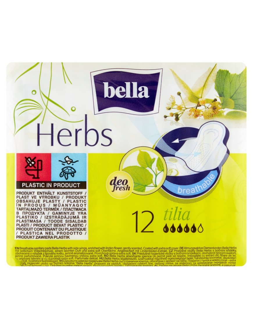 Bella Herbs Tilia Podpaski higieniczne 12 sztuk