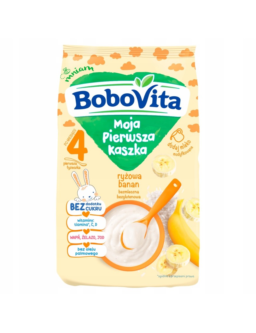 BoboVita Kaszka ryżowa banan po 4 miesiącu 180g