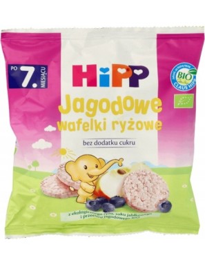 HiPP BIO Jagodowe wafelki ryżowe po 7 miesiącu 30g