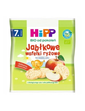 HiPP BIO Wafelki ryżowe po 7 miesiącu jabłkowe 30g