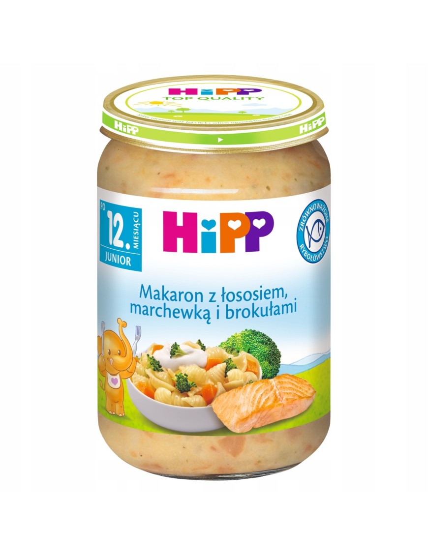 HiPP Makaron z łososiem marchewką i brokułami 12m+