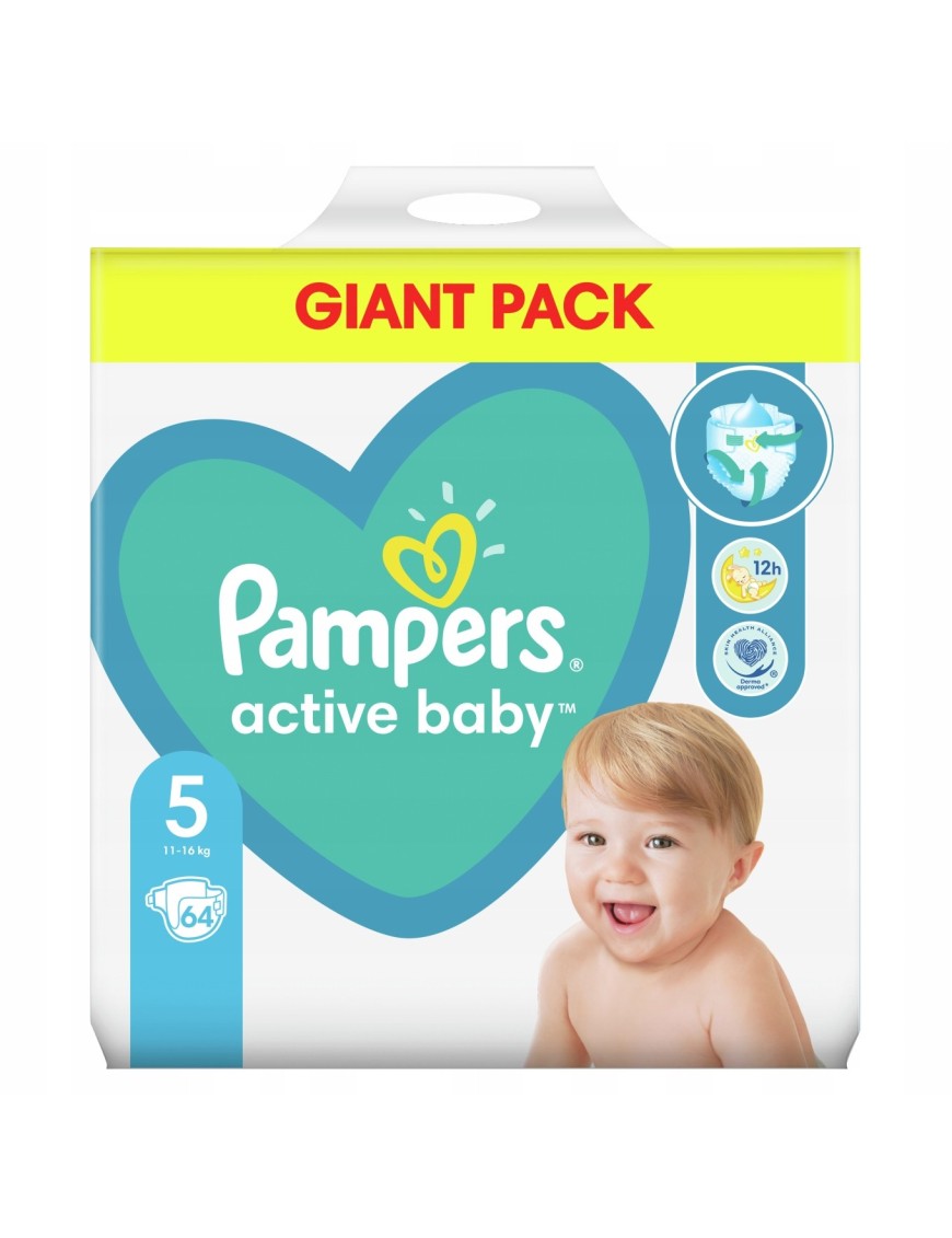 Pampers Active Baby rozm 5 64 pieluszek 11-16kg