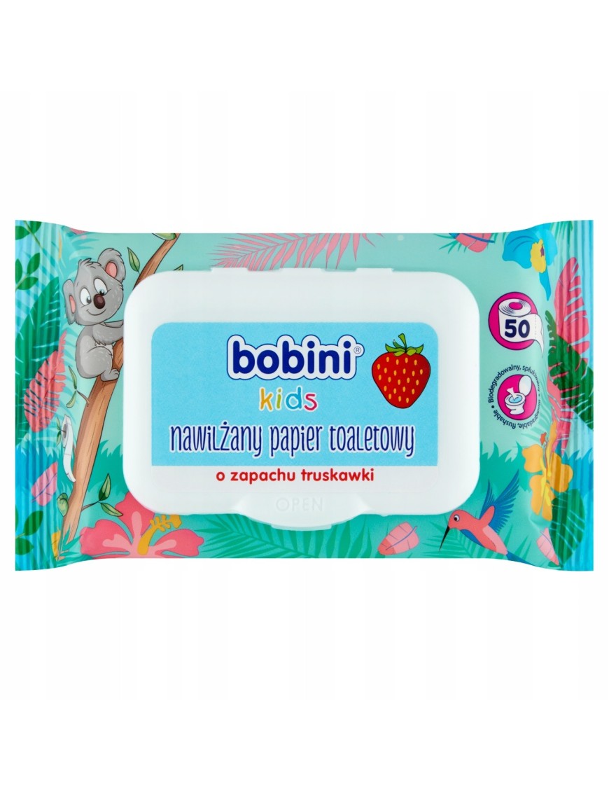 Bobini Kids papier toaletowy truskawkowy 50 sztuk