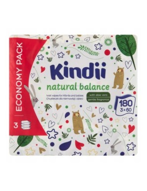 Kindii Natural Balance Chusteczki dla niemowląt